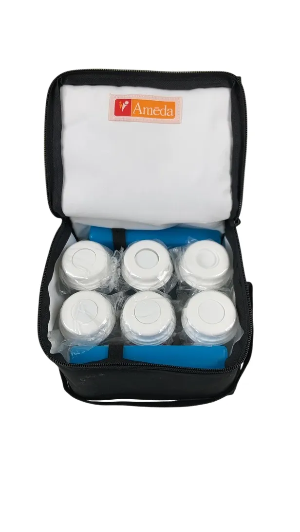 Ameda Purely Yours Ultra Breast Pump With Tote and Accessories
