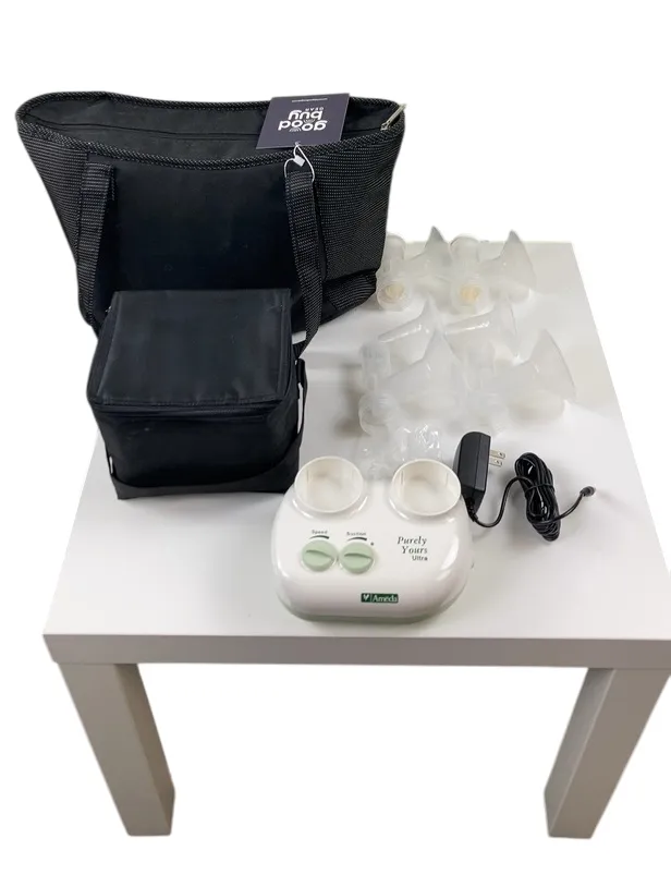 Ameda Purely Yours Ultra Breast Pump With Tote and Accessories
