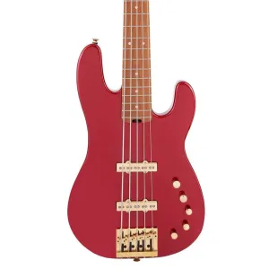 Charvel - Pro-Mod San Dimas Bass JJ V - Caramelized Maple Fingerboard - Candy Apple Red