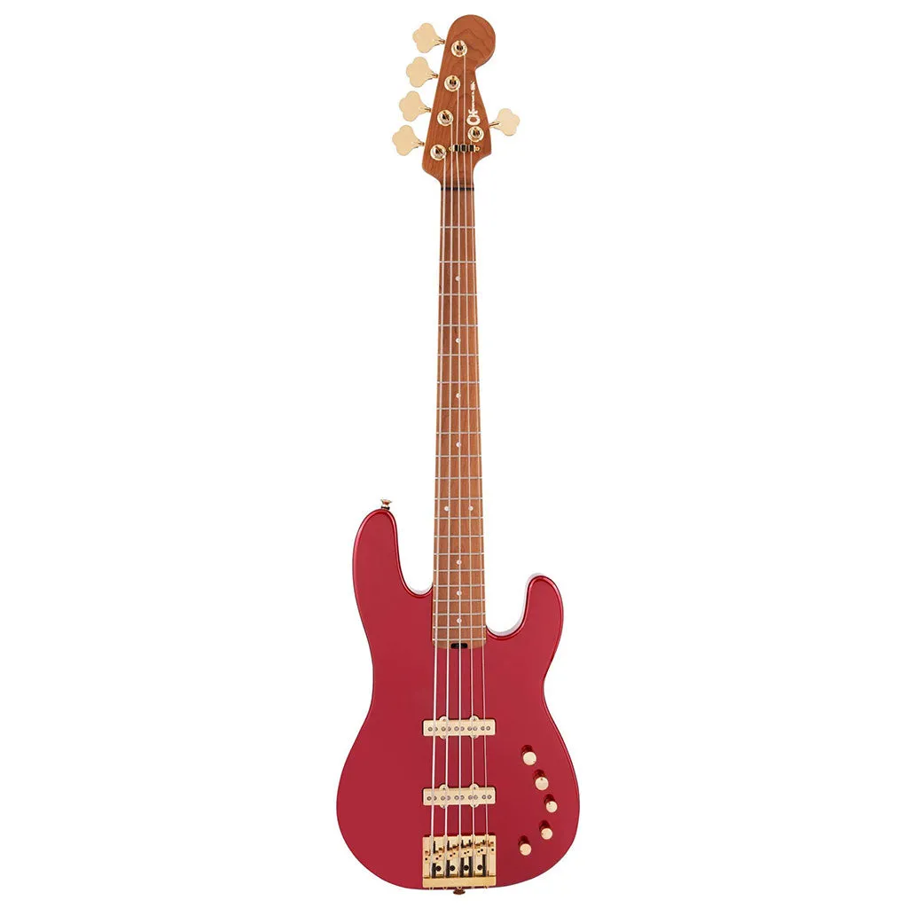 Charvel - Pro-Mod San Dimas Bass JJ V - Caramelized Maple Fingerboard - Candy Apple Red