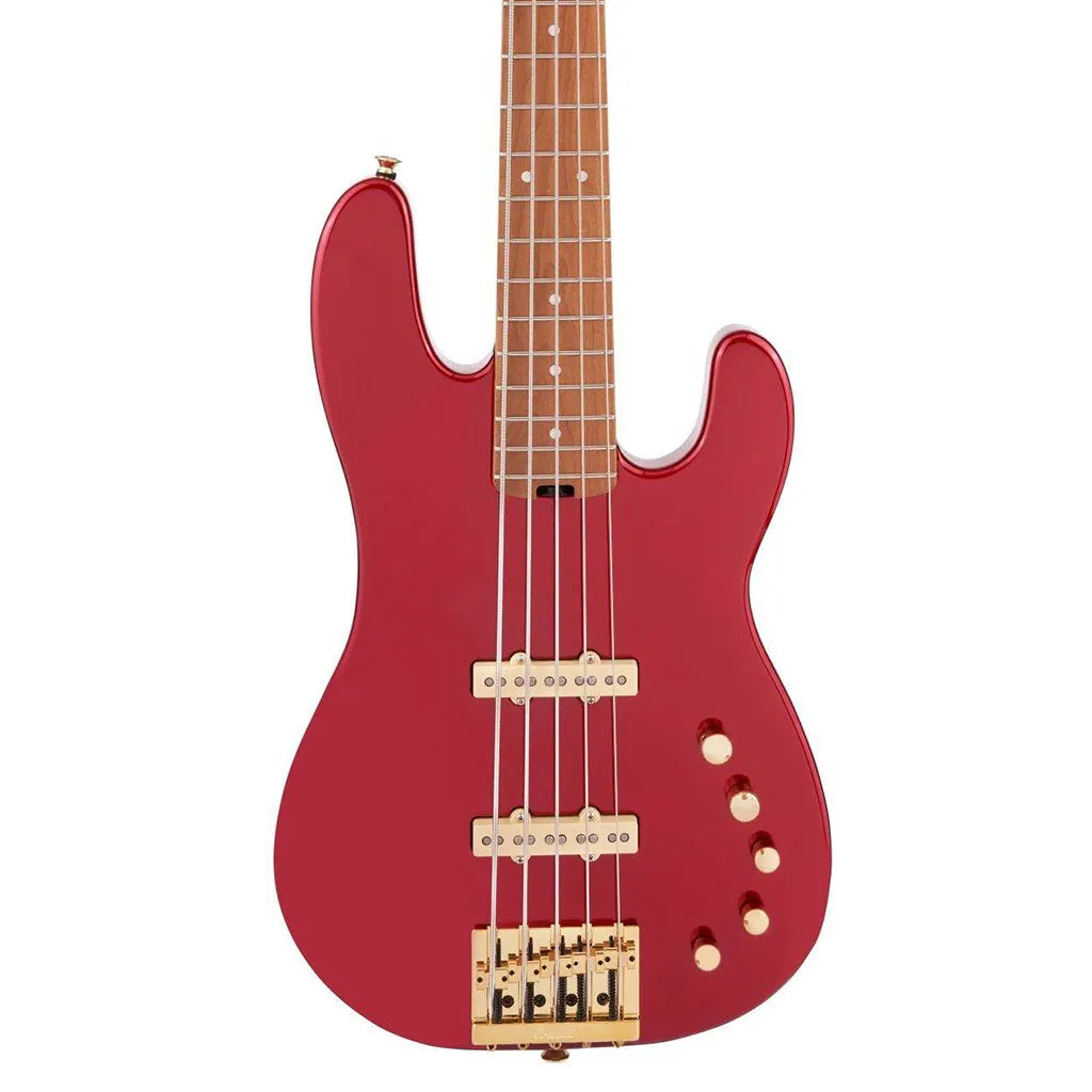 Charvel - Pro-Mod San Dimas Bass JJ V - Caramelized Maple Fingerboard - Candy Apple Red