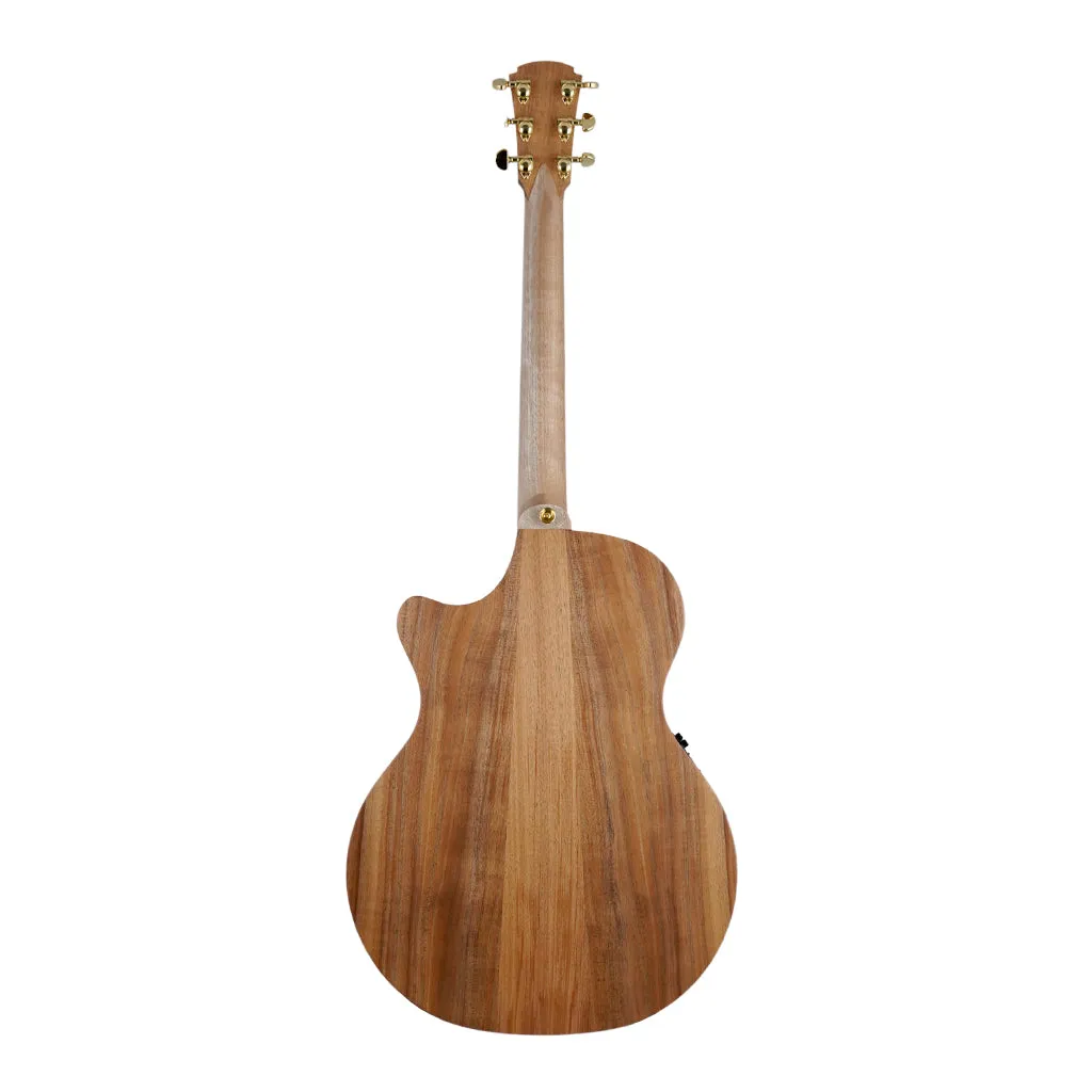 Cole Clark AN2EC-RDBL Grand Auditorium Cutaway - Redwood Blackwood