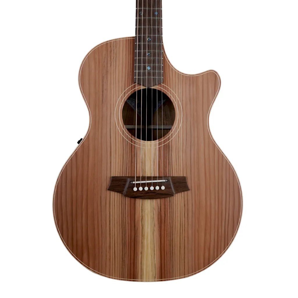 Cole Clark AN2EC-RDBL Grand Auditorium Cutaway - Redwood Blackwood