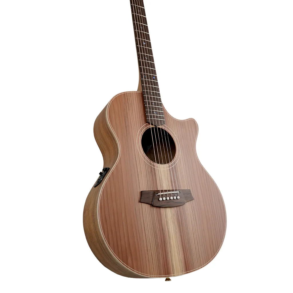 Cole Clark AN2EC-RDBL Grand Auditorium Cutaway - Redwood Blackwood