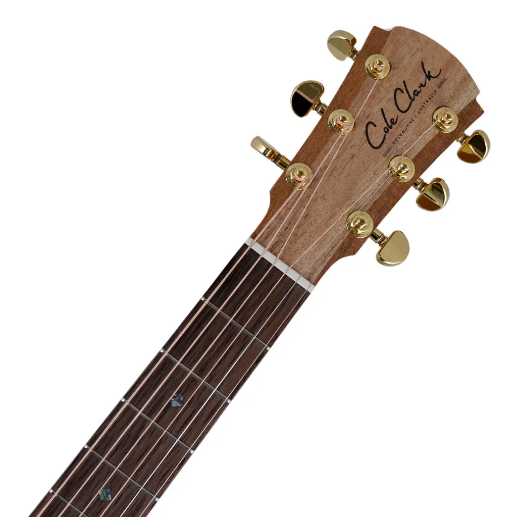 Cole Clark AN2EC-RDBL Grand Auditorium Cutaway - Redwood Blackwood