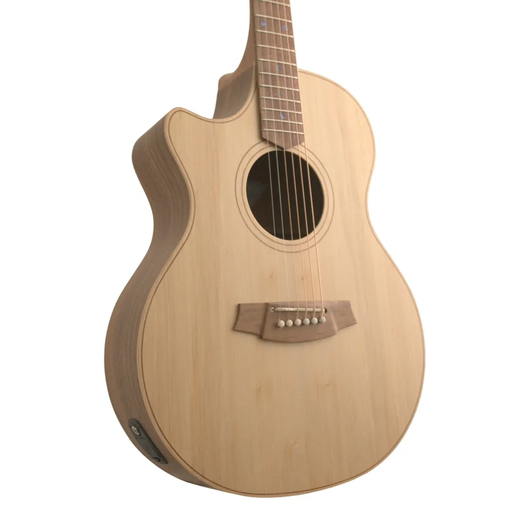 Cole Clark CCAN2EC-BB Angel Bunya Blackwood Left-Handed Acoustic Guitar