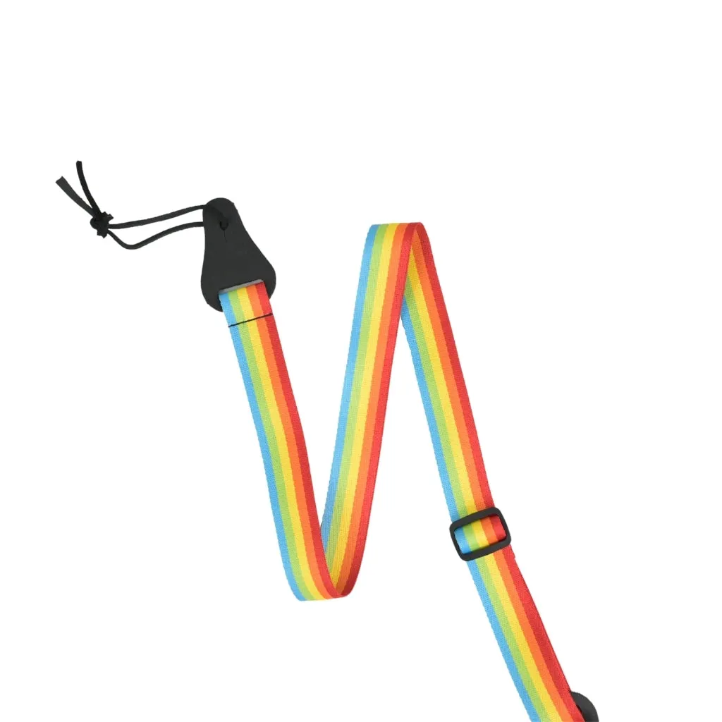 Colonial Leather - Ukulele Printed Webbing Strap - Rainbow