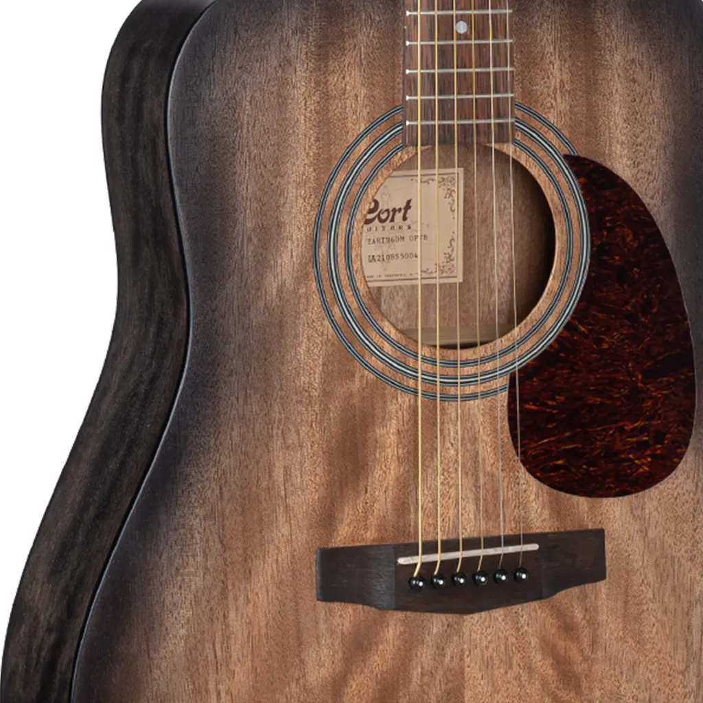 Cort Earth 60M Open Pore Mahogany Transparent Black Burst