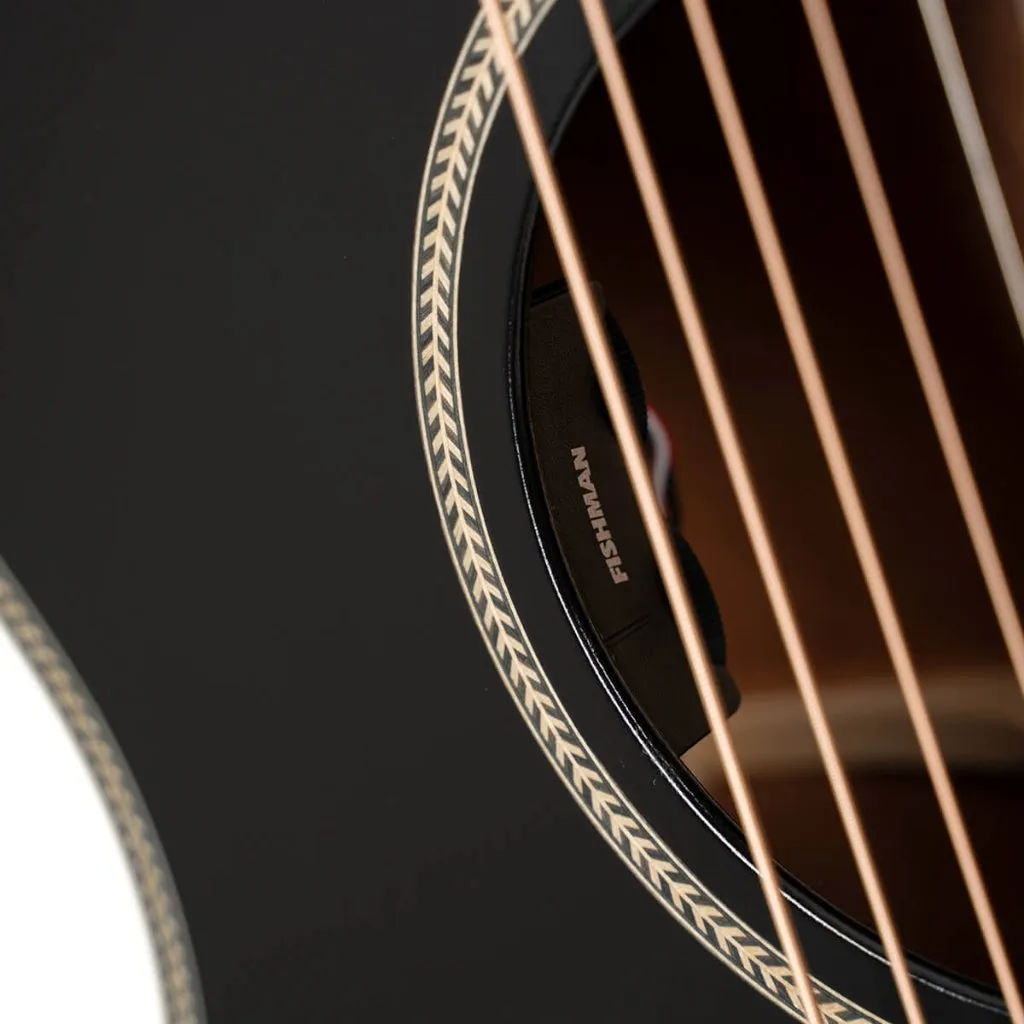 Cort Essence GA4 Acoustic Guitar - Black Top Semi Gloss