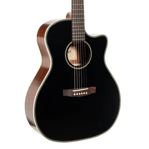Cort Essence GA4 Acoustic Guitar - Black Top Semi Gloss