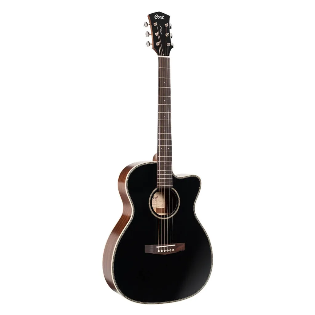 Cort Essence OC4 Acoustic Guitar - Black Top Semi Gloss