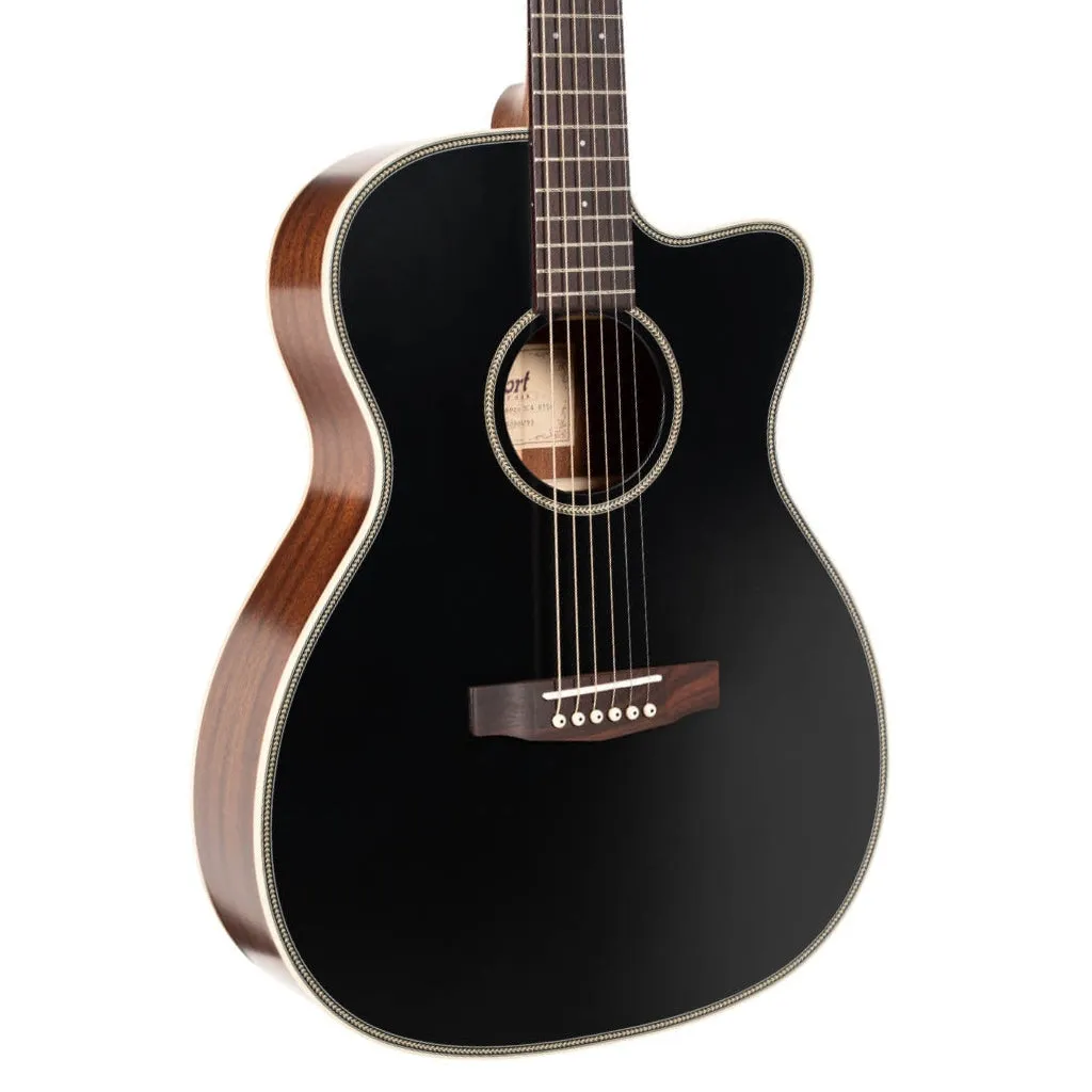 Cort Essence OC4 Acoustic Guitar - Black Top Semi Gloss