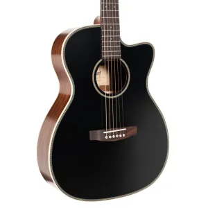 Cort Essence OC4 Acoustic Guitar - Black Top Semi Gloss