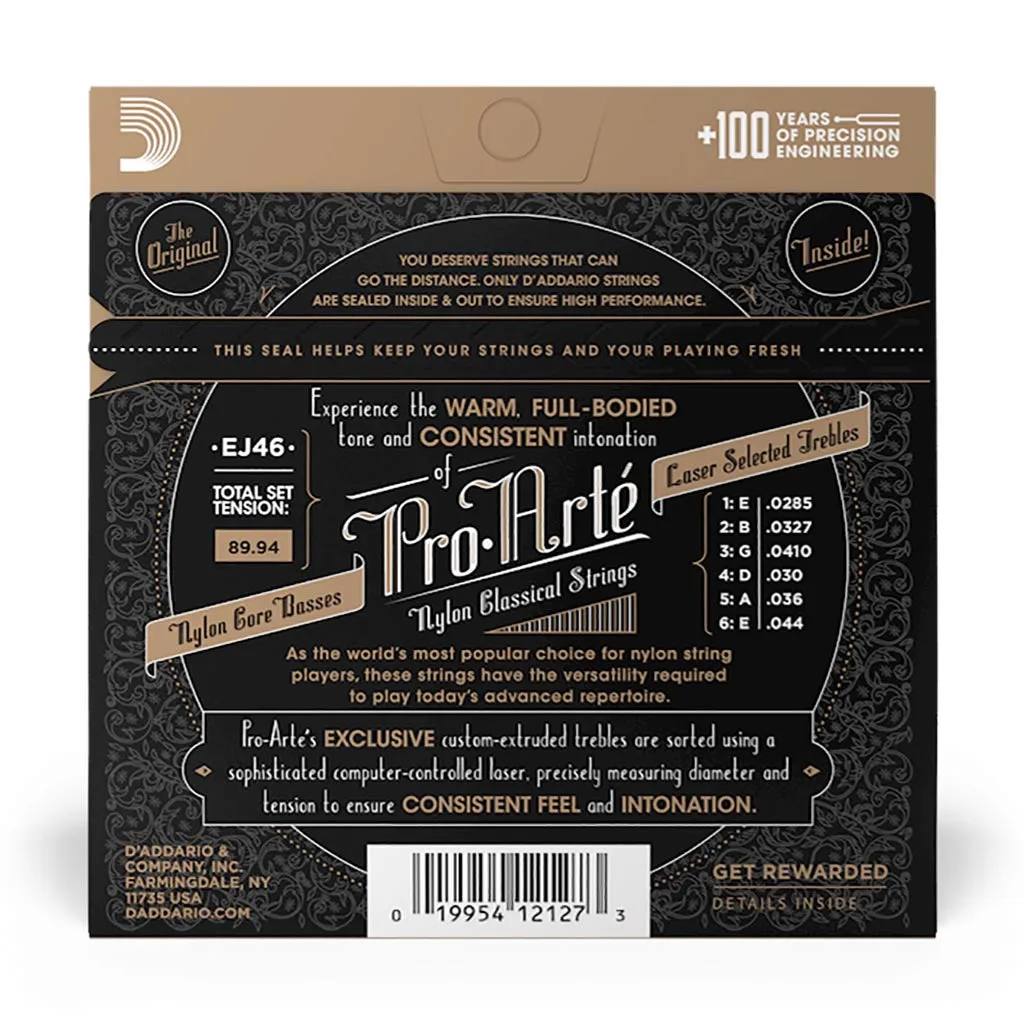 D'Addario - EJ46 - Pro-Arte Nylon Strings - Hard Tension