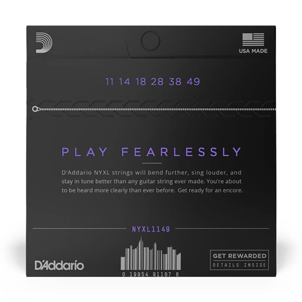 D'Addario - NYXL1149 - NYXL 11-49 Nickel Wound Electric Guitars Strings, Medium - Electric Guitar Strings