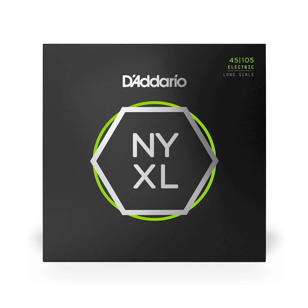 D'Addario NYXL45105 Nickel Wound Bass Guitar Strings, Light Top / Med Bottom, 45-105, Long Scale