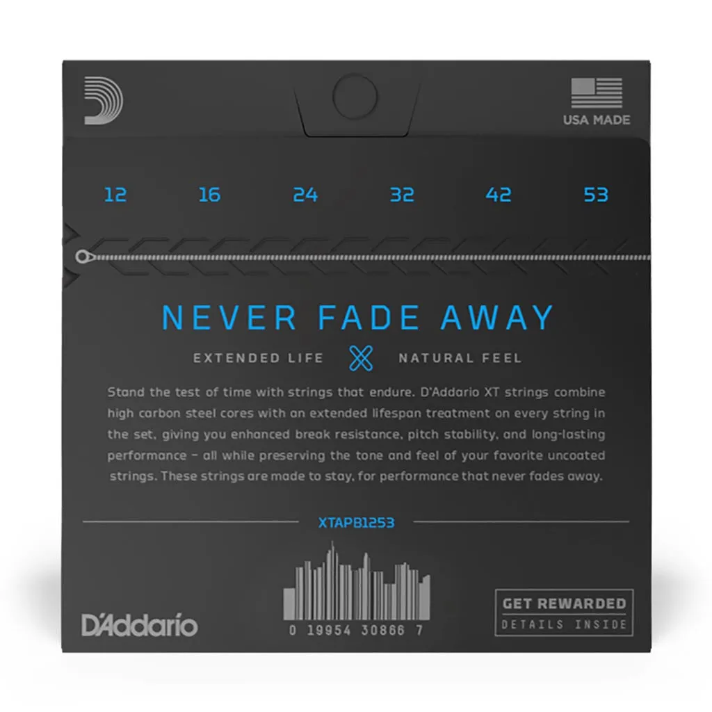 D'Addario - XTAPB1253 - XT Acoustic Phosphor Bronze Light 12-53 - Acoustic Guitar Strings