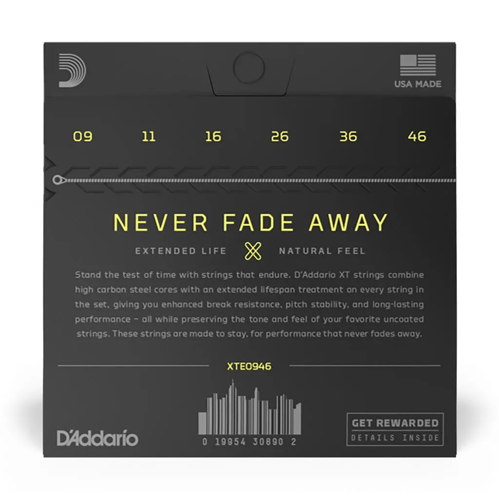 D'Addario - XTE0946 - XT Electric Guitar Super Light/Red Bottom 9-46 - Electric Guitar Strings