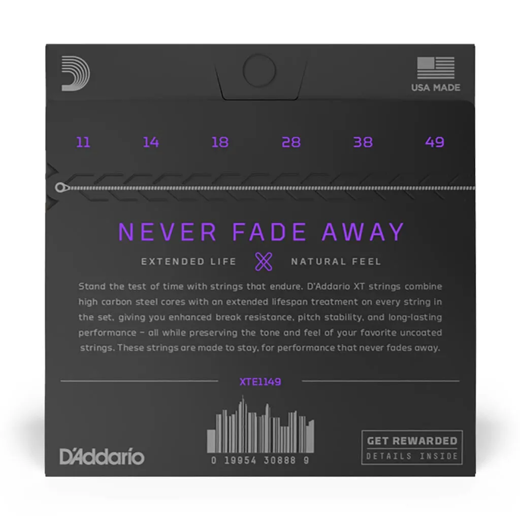 D'Addario - XTE1149 - XT Electric Guitar Medium 11-49 - Electric Guitar Strings