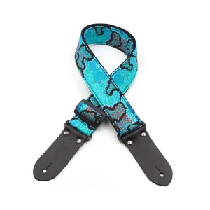 DSL 2" Indigenous Handmade Fabric Guitar Strap - Water Dreaming