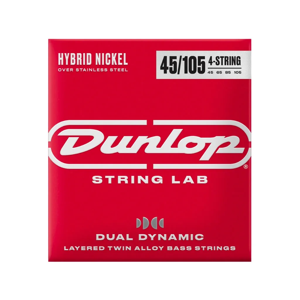Dunlop Hybrid Nickel Over Stainless Steel Bass Strings 45-105