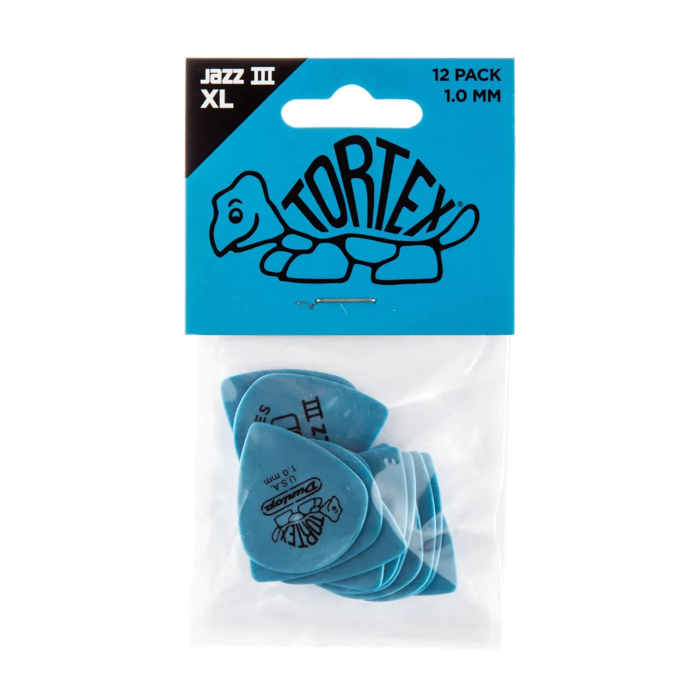Dunlop JPT410 - 1.00mm Tortex Jazz III XL Picks 12pk