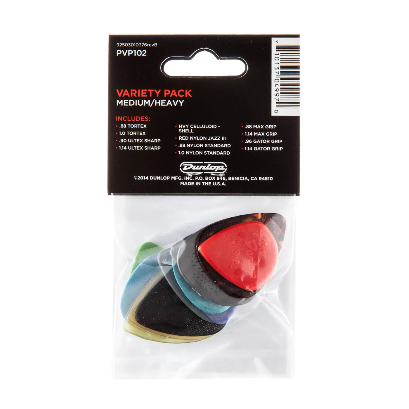 Dunlop JPVP102 - Medium/Heavy Variety Picks 12pk