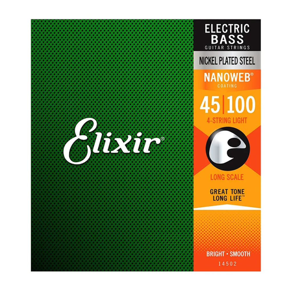 Elixir 14052- Nanoweb Bass Long Scale 45/100 Bass Guitar Strings
