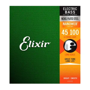 Elixir 14052- Nanoweb Bass Long Scale 45/100 Bass Guitar Strings