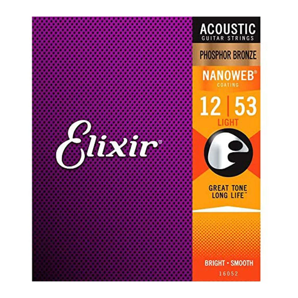 Elixir 16052 Nanoweb Phosphor Bronze Light 12-53