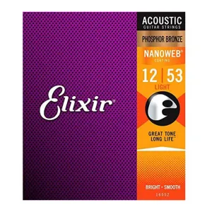 Elixir 16052 Nanoweb Phosphor Bronze Light 12-53