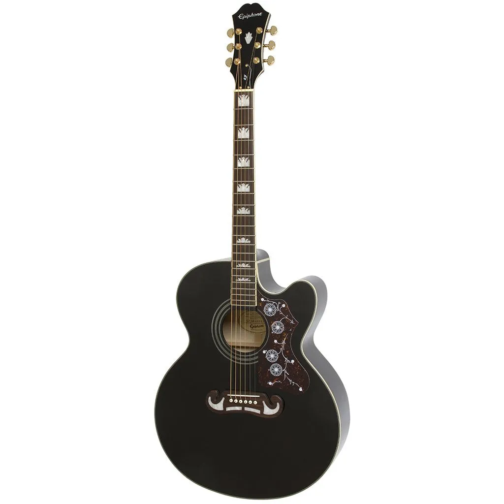 Epiphone J-200 EC Studio Acoustic Guitar - Black