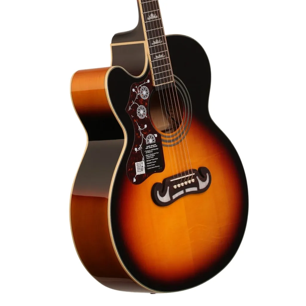 Epiphone J200EC Studio Left Handed - Vintage Sunburst