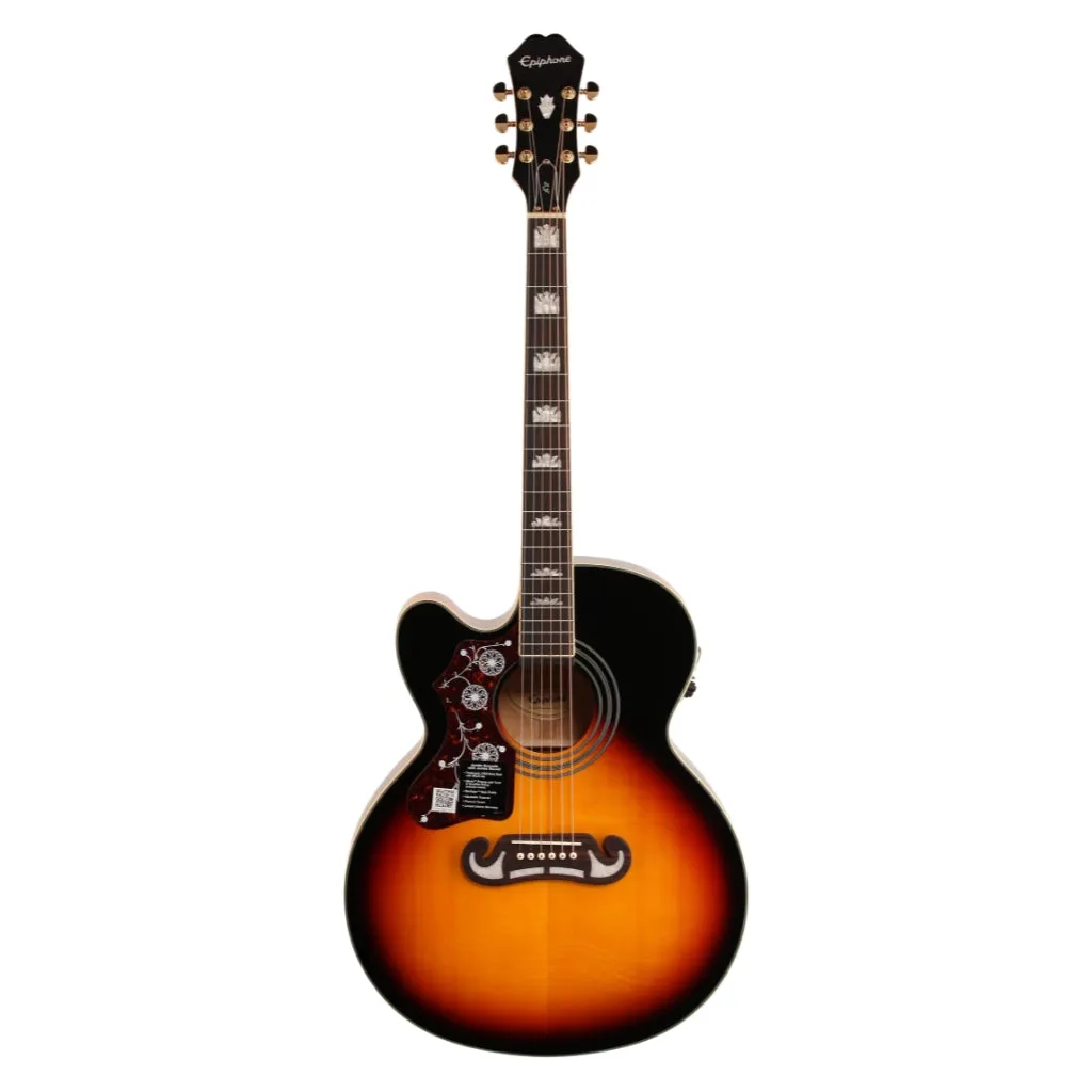 Epiphone J200EC Studio Left Handed - Vintage Sunburst