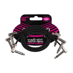Ernie Ball 12 Flat Ribbon Patch Cable 3-Pack