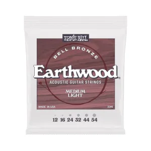 Ernie Ball 2346 Earthwood Bell Bronze Acoustic Guitar Strings - .012-.054 Medium Light