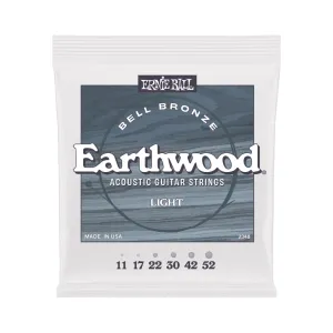 Ernie Ball 2348 Earthwood Bell Bronze Acoustic Guitar Strings - .011-.052 Light