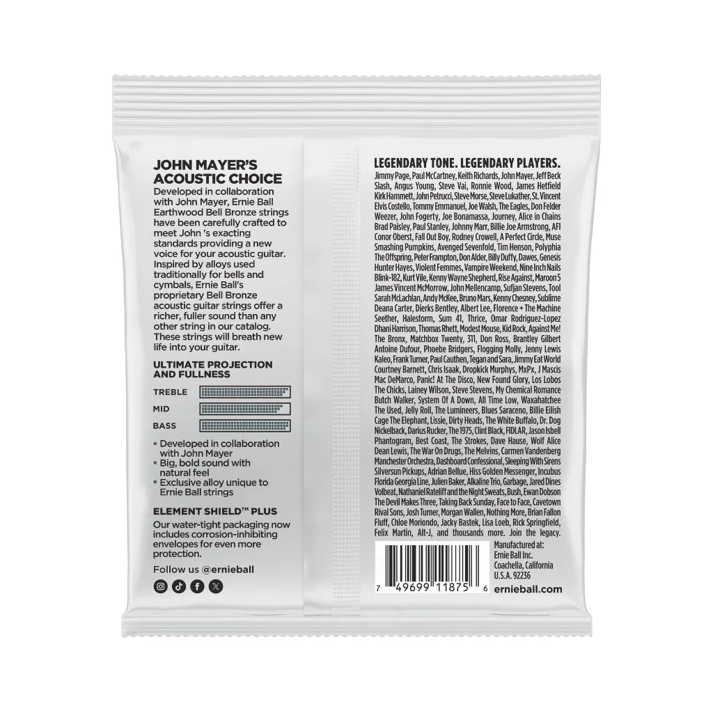 Ernie Ball 2348 Earthwood Bell Bronze Acoustic Guitar Strings - .011-.052 Light