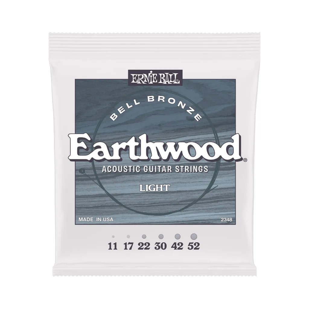 Ernie Ball 2348 Earthwood Bell Bronze Acoustic Guitar Strings - .011-.052 Light