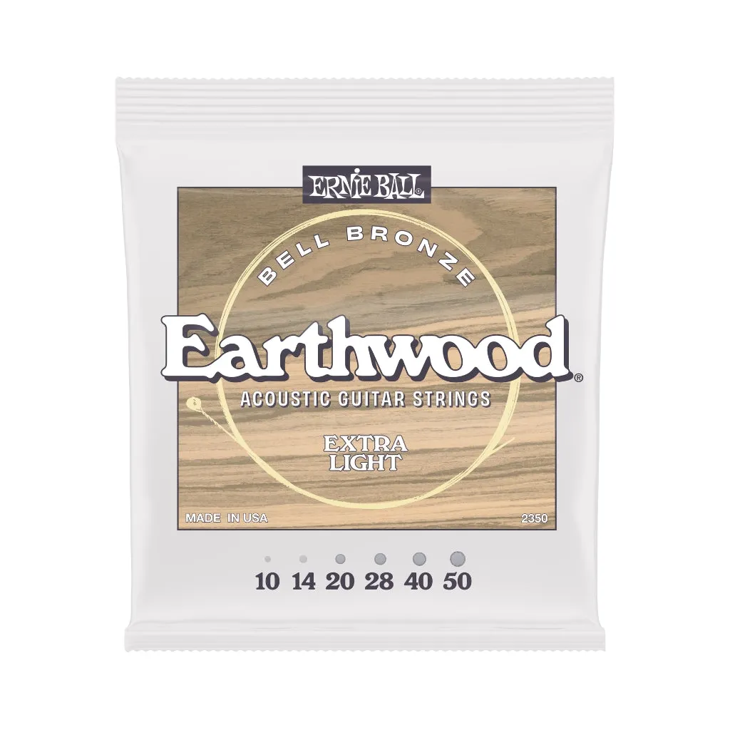 Ernie Ball 2350 Earthwood Bell Bronze Acoustic Guitar Strings - .010-.050 Extra Light