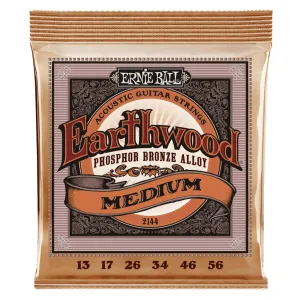 Ernie Ball Earthwood Medium Phosphor Bronze Acoustic Guitar String, 13-56 Gauge