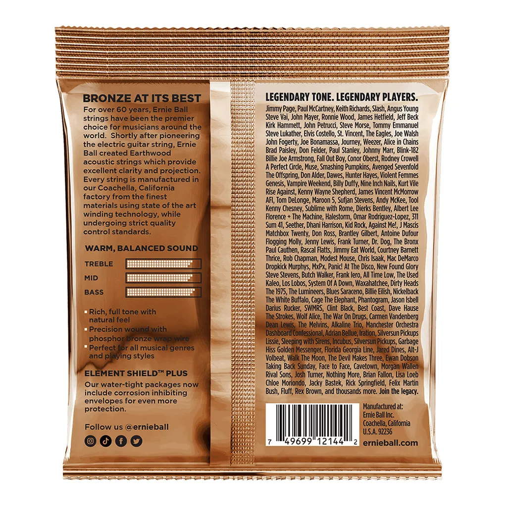 Ernie Ball Earthwood Medium Phosphor Bronze Acoustic Guitar String, 13-56 Gauge