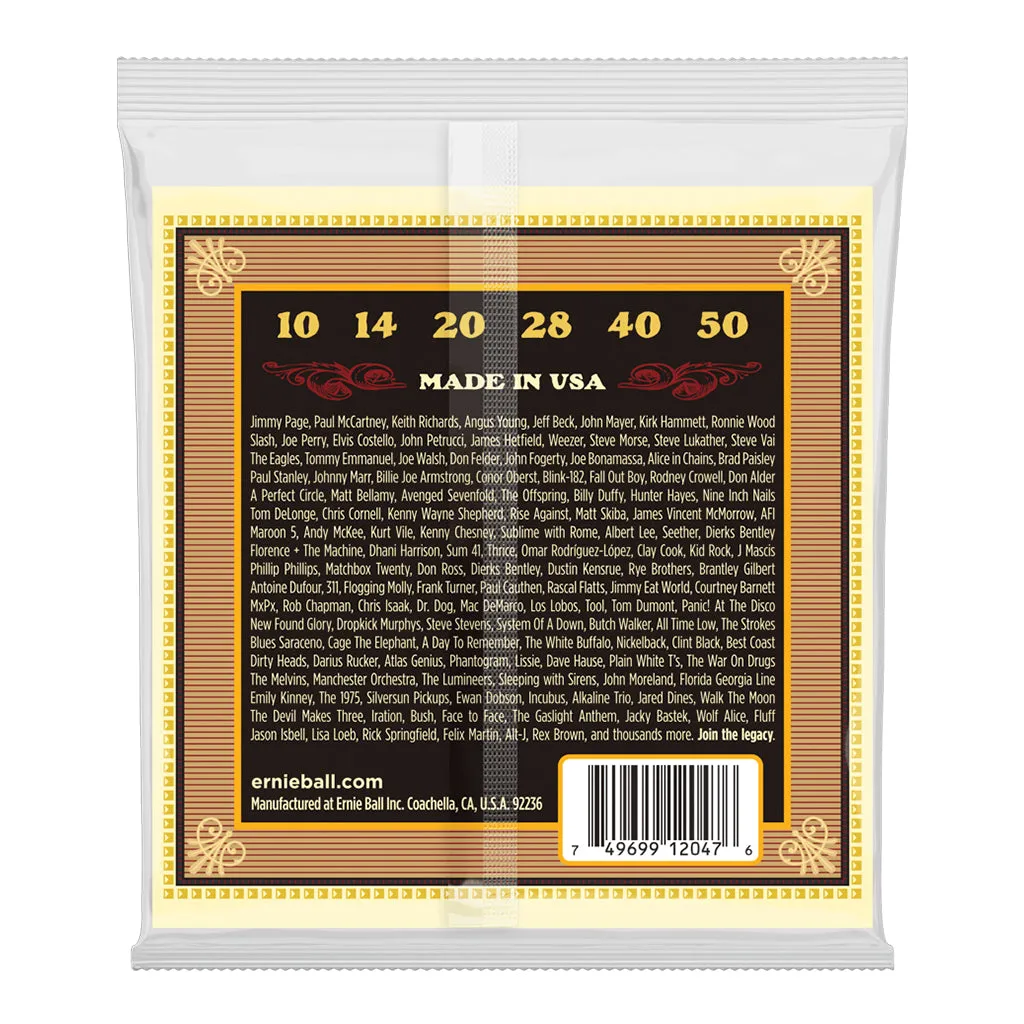 Ernie Ball Earthwood Silk and Steel Extra Soft 80/20 Bronze Acoustic Guitar String, 10-50 Gauge