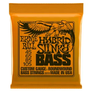 Ernie Ball Hybrid Slinky Nickel Wound Electric Bass Strings, 45-105 Gauge