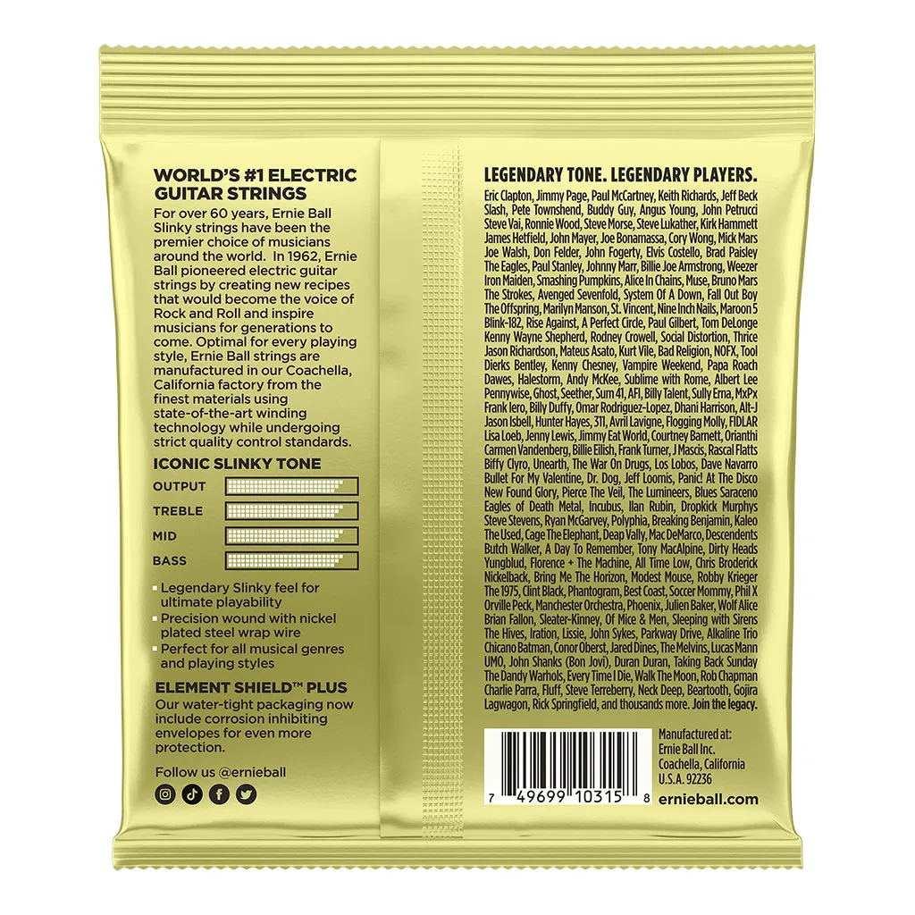 Ernie Ball Mammoth Slinky Nickel Wound Electric Guitar Strings, 12-62 Gauge
