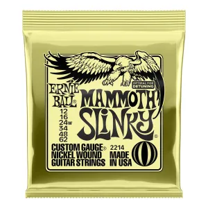 Ernie Ball Mammoth Slinky Nickel Wound Electric Guitar Strings, 12-62 Gauge