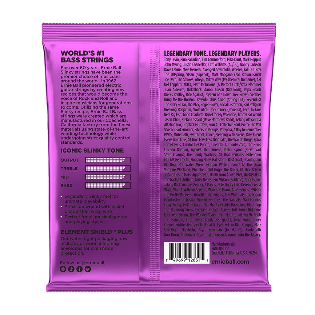 Ernie Ball Power Slinky Nickel Wound Electric Bass Strings, 55-110 Gauge