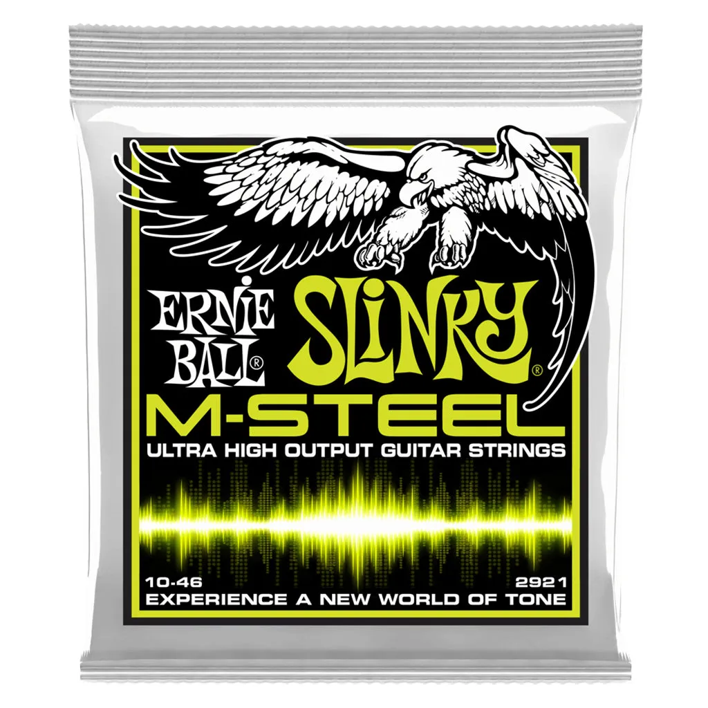 Ernie Ball Regular Slinky M-Steel Electric Guitar Strings, 10-52 Gauge