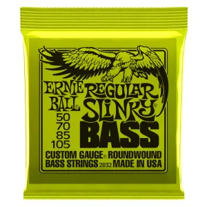 Ernie Ball Regular Slinky Nickel Wound Electric Bass Strings, 50-105 Gauge