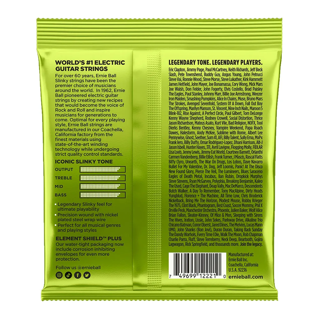 Ernie Ball Regular Slinky Nickel Wound Electric Guitar Strings, 10-46 Gauge